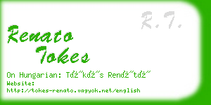 renato tokes business card